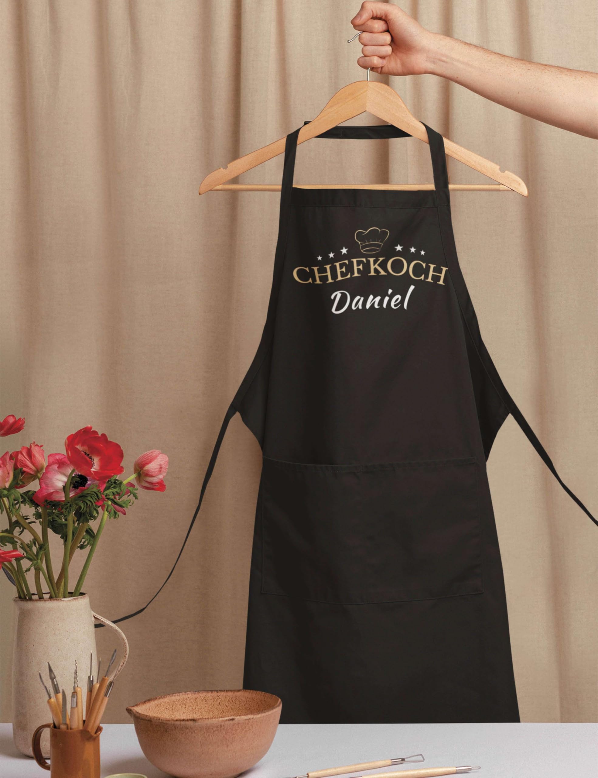 Kochschürze Herren Chefkoch Schürze Personalisiert für Männer Grillschürze