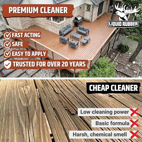 Miniatura 3 de Liquid Rubber Limpiador de terraza y patio - Limpiador de superficies exteriores de acción rápida, 1 galón