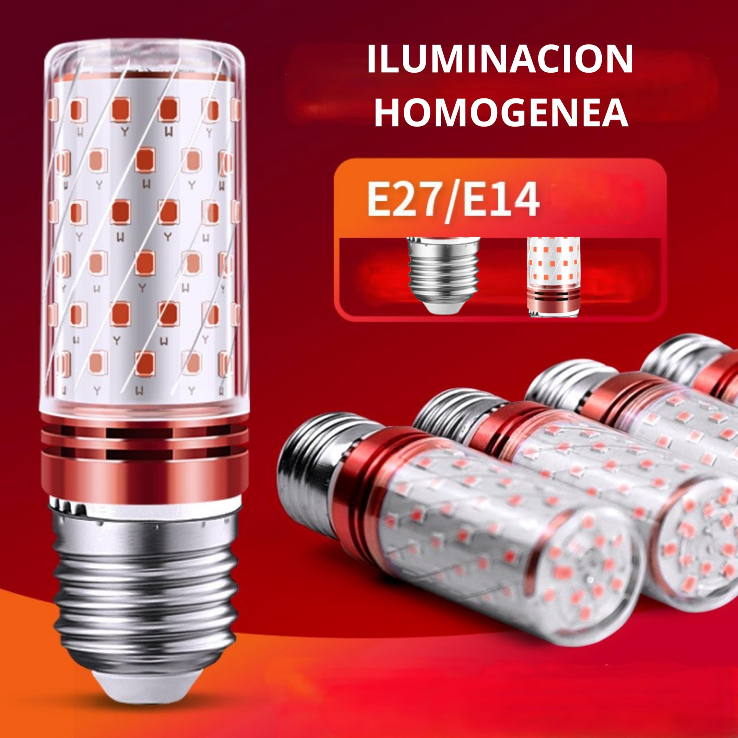 bombilla luz roj a