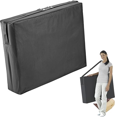 Miniatura 4 de Master Massage Mesa de masaje portátil Argo de 28 pulgadas en crema con patas de nogal, cama de spa para ejercicio y masaje de mesa, cama de belleza