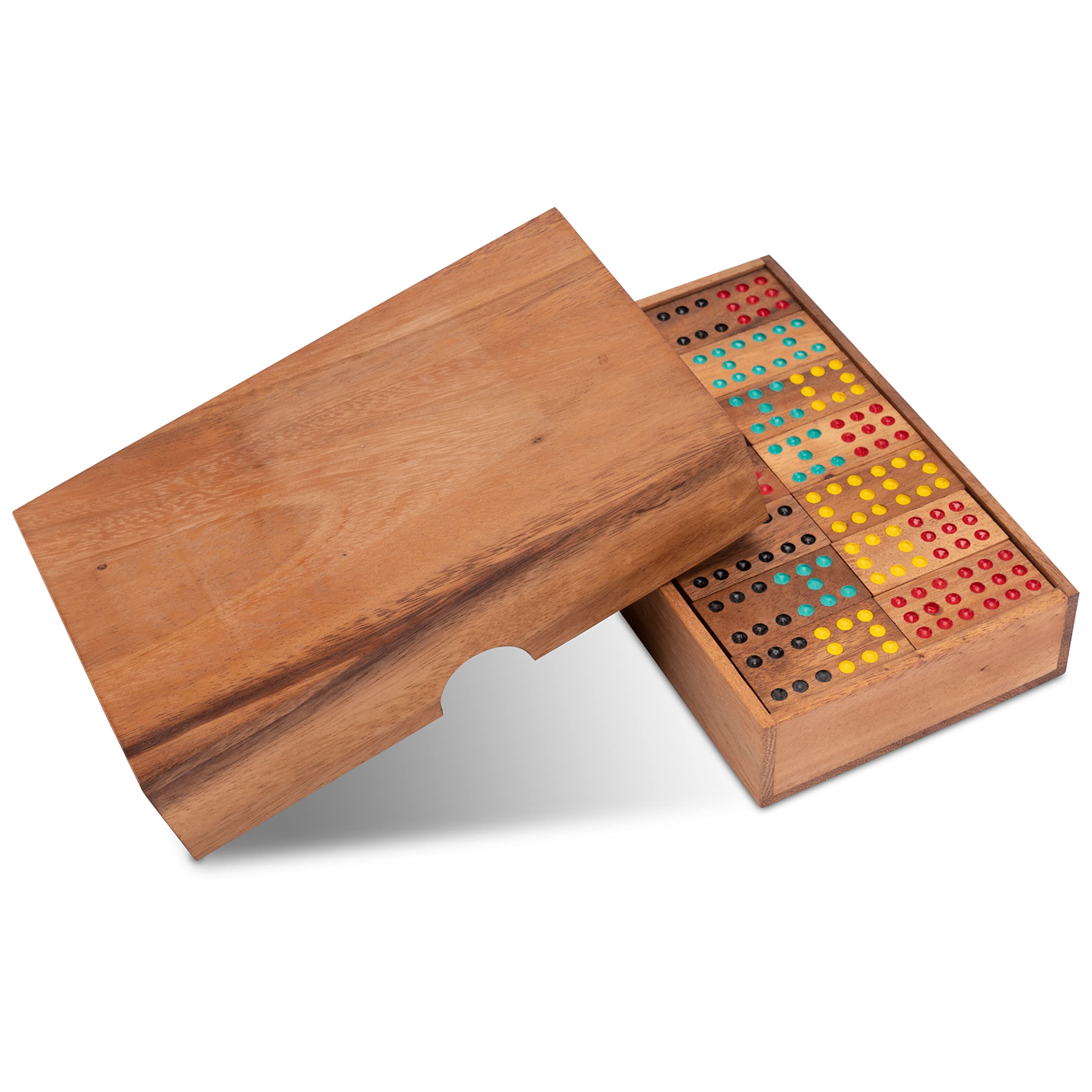 LOGOPLAY Domino Double 9 Jeu de société en bois 56 pions