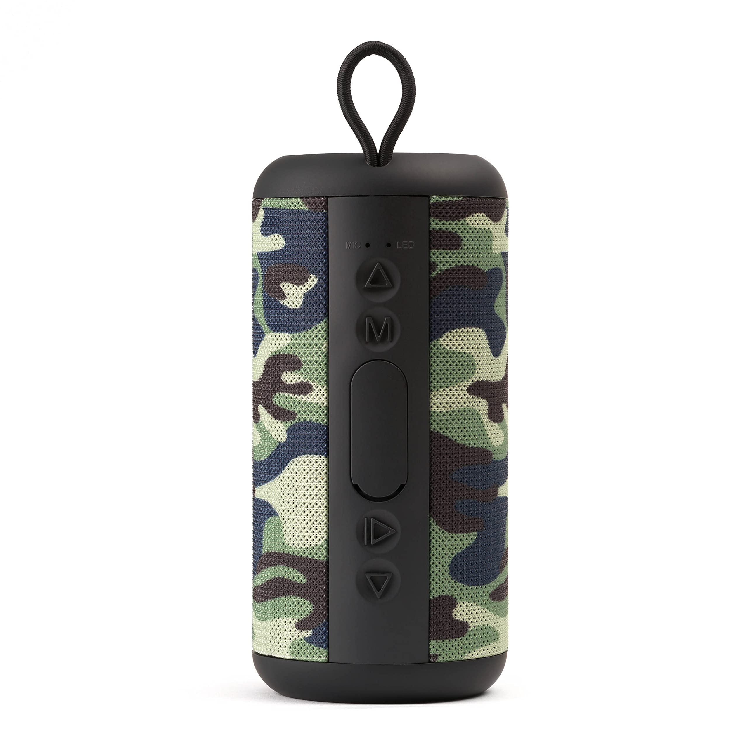 Music Sound - Speaker Vertical Enceinte Bluetooth 5.0 Portable 5 Watts de Puissance Emplacement Micro SD Portée 10Mt. Autonomie Batterie 4h et Charge 1,5h Fantasy Camu