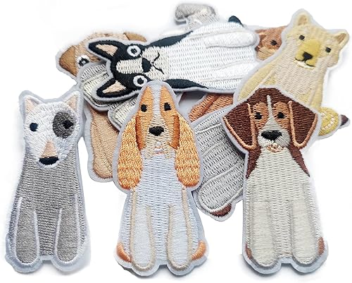 Lindos parches para perros termoadhesivos para niños, parche bordado para cachorros, parches para planchar para ropa de niños, chaquetas, bolsas,