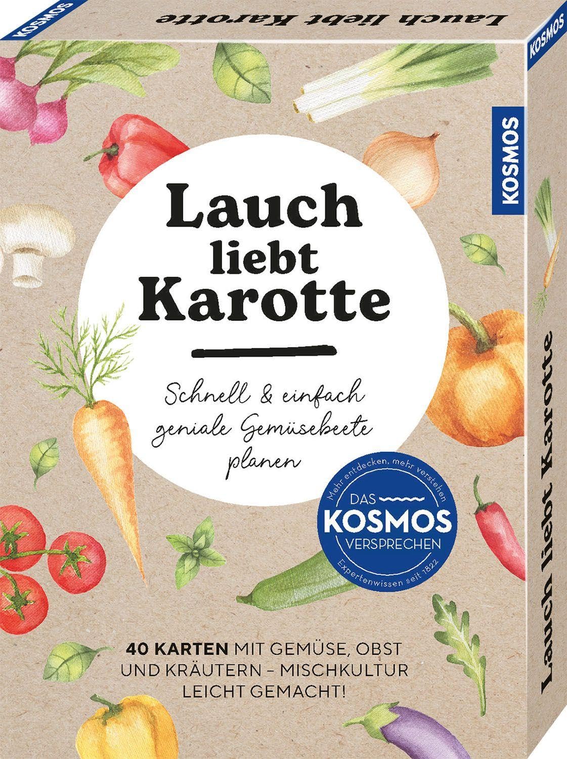 Lauch liebt Karotte: Schnell und einfach geniale Gemüsebeete planen - 40 Karten mit Gemüse, Obst & Kräutern - Mischkultur leicht gemacht! Das Karten-Set ist ein perfektes Geschenk für alle Garten-Fans