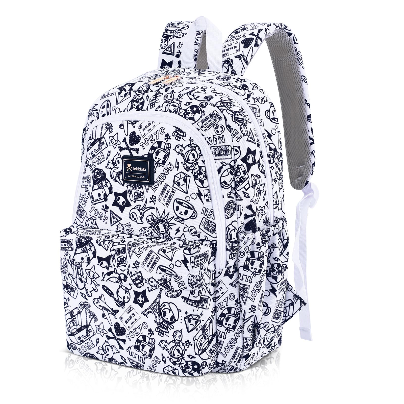 Tokidoki Official Licensed Travel Backpack for Women Shoulder Bag Unicorno Casual Daypack for Work Weekender Business Hiking (black)