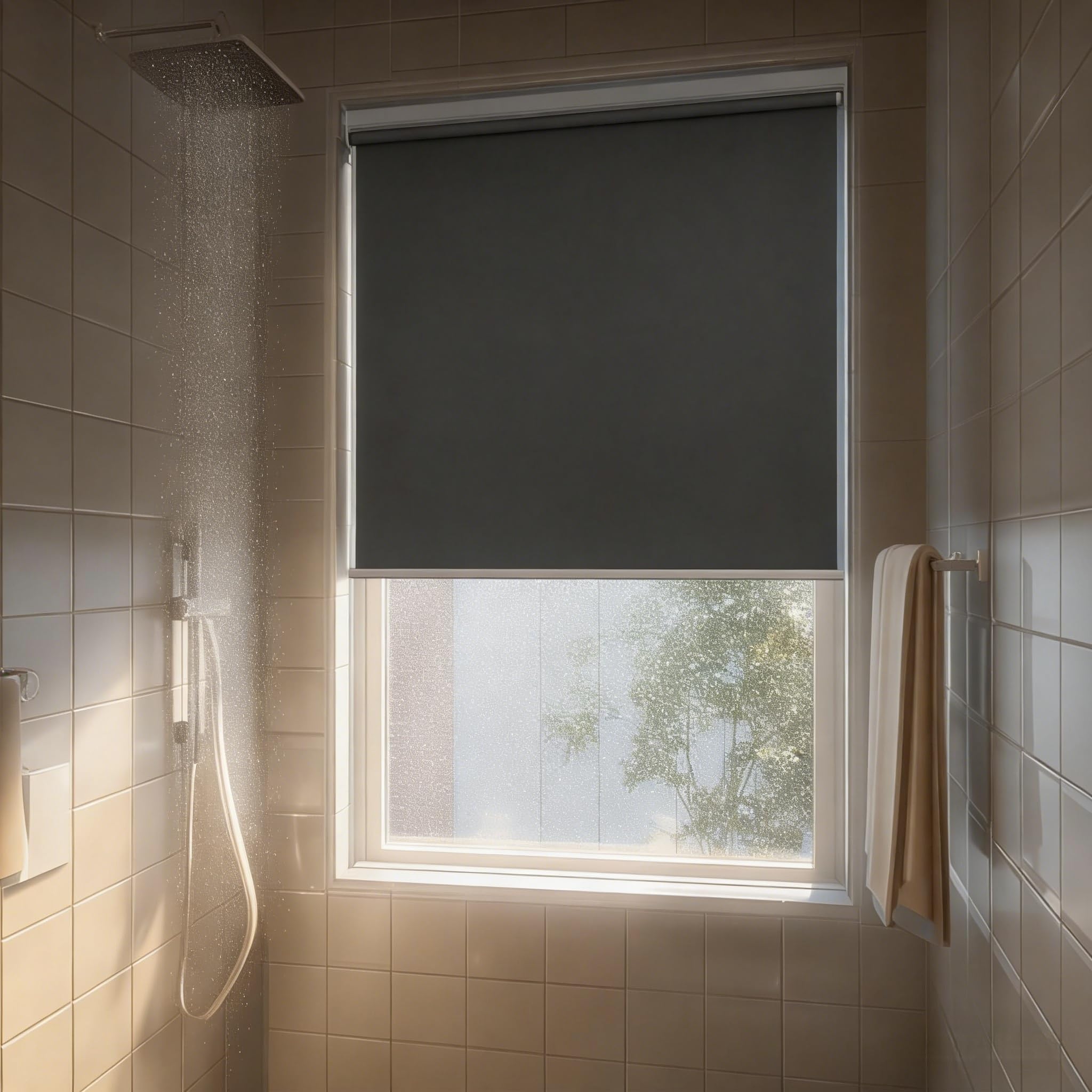 Estores Enrollables – Persiana Enrollable para Puertas y Ventanas con Cadena, protección de privacidad,135An x 180Al cm,Gris Oscuro — view 5