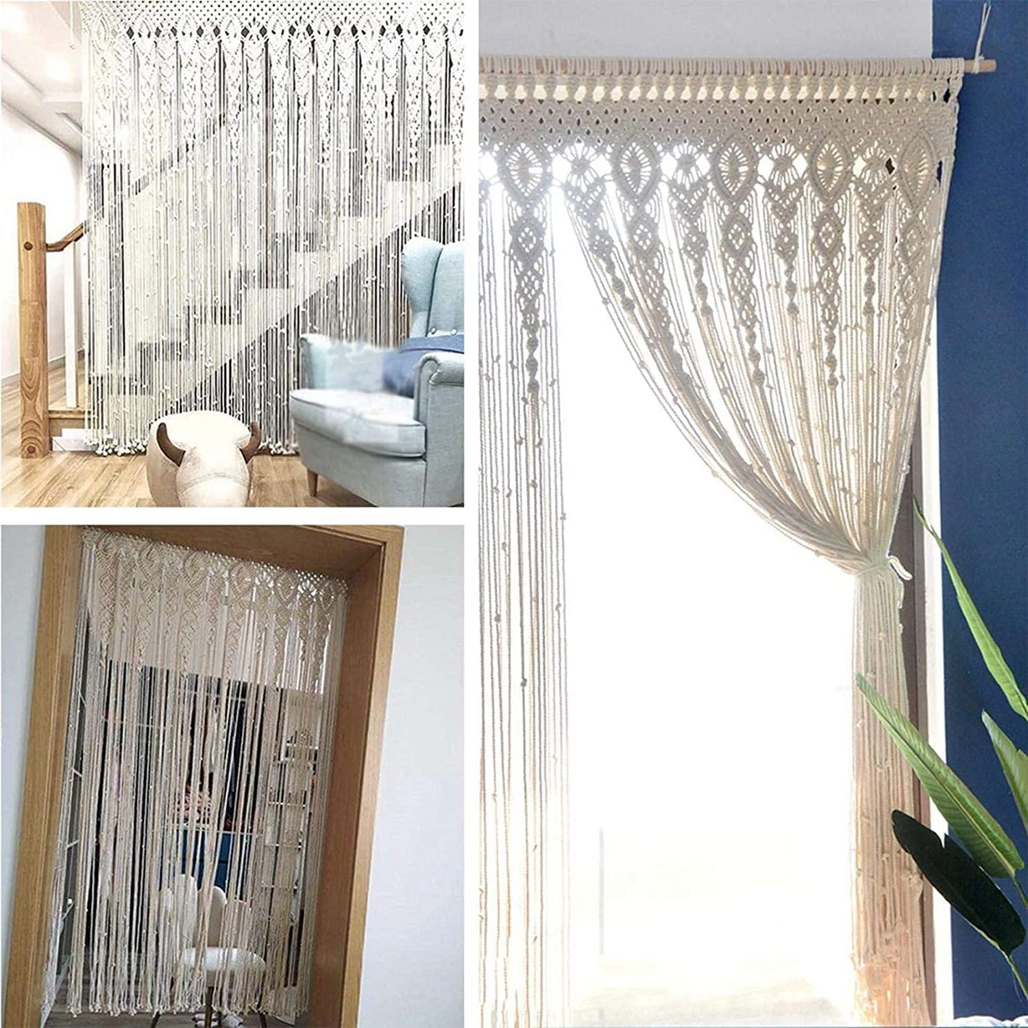 Ndier muur gordijn geweven tapijt deur gordijn kamer verdeler gordijnen bruiloft gordijn boho muur decor, 90 x 180 cm