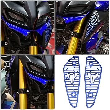 Ecomspace 2pcs Motorcycle Air Intake Cover Guard For Yamaha MT-15 18-20 Blue