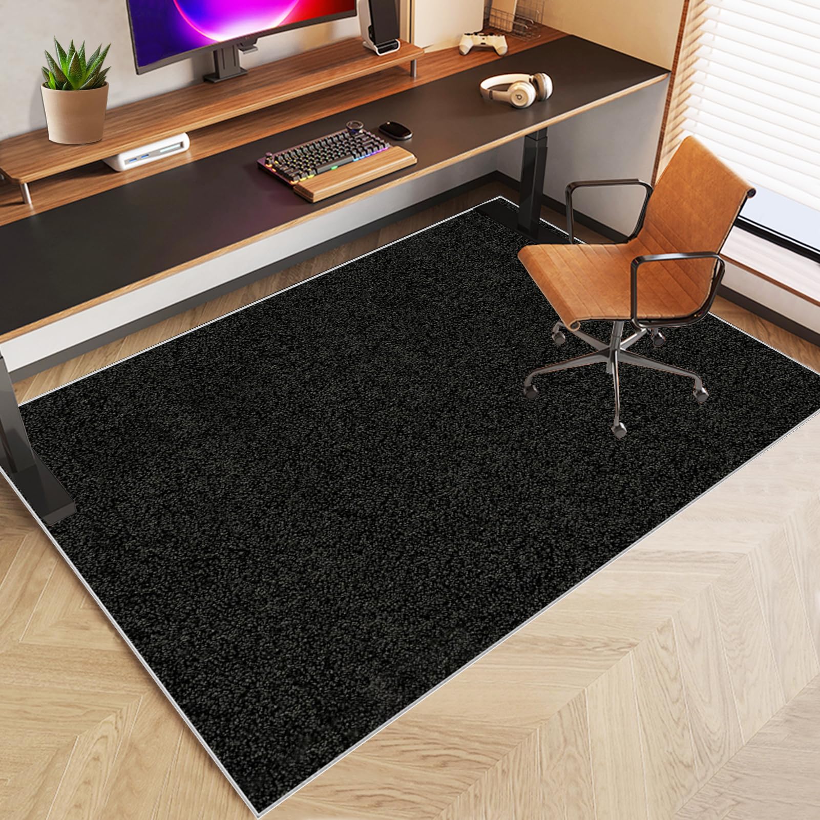 Tapis Protection de Sol Chaise Bureau Tapis Chaise de Bureau Gaming Antidérapant Tapis de Sol pour Chaise Gamer Ordinateur Silencieux Chairmat Tapis Chaise Gaming 150 x 180 cm