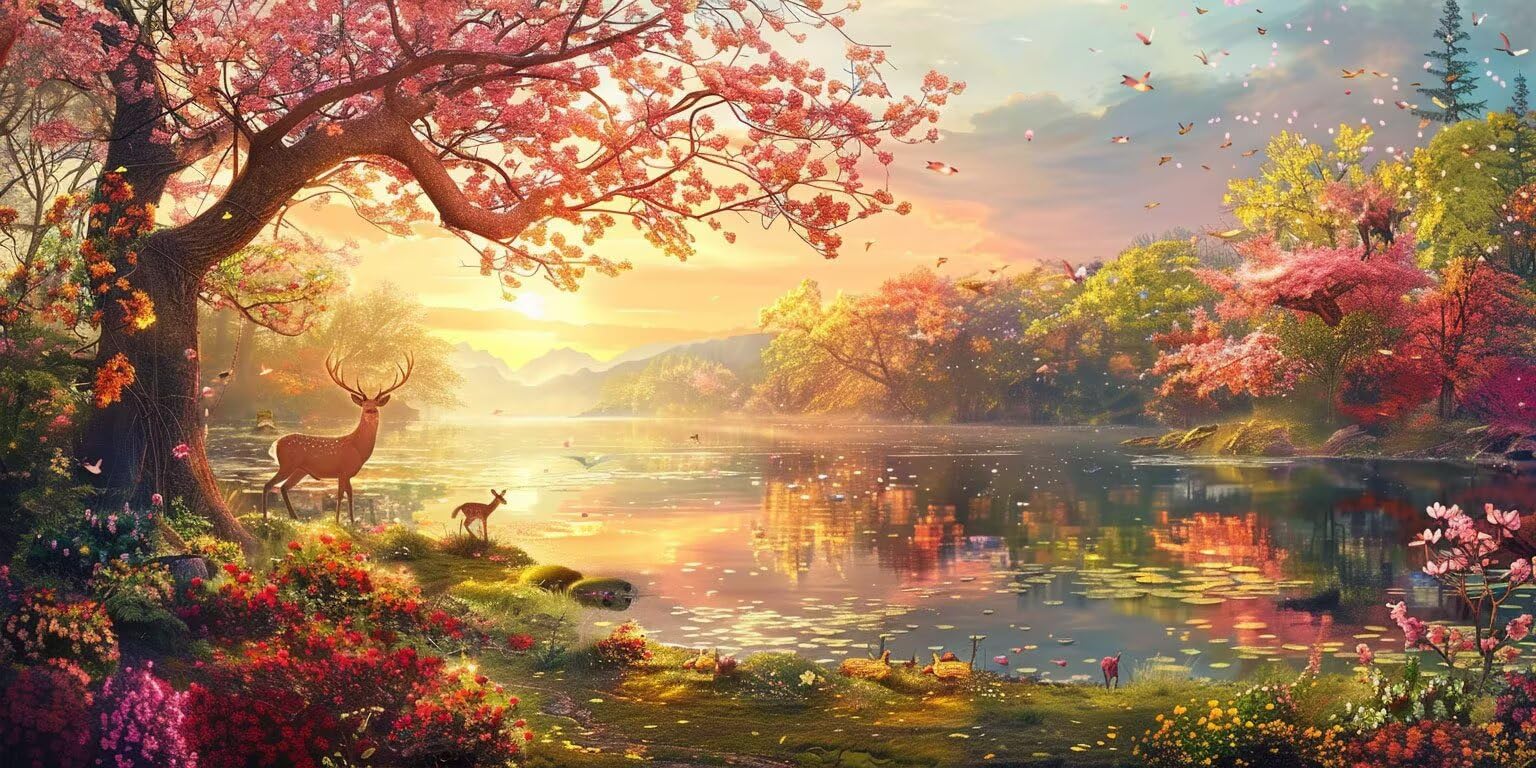Peinture par Numéros Kit Adultes, Belle Pastorale, 60x80cm 4JGWX-361