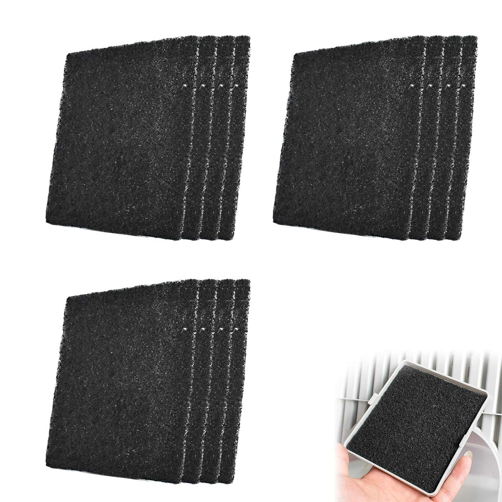 12pcs Odor Absorbing Filters, Charcoal Odor Absorber - Activated Carbon Filter for Litter Box, Natural Deodorizer, Safe & Non-Toxic, Effective Odor Control, Easy to Use, 2-3 Month Replacement