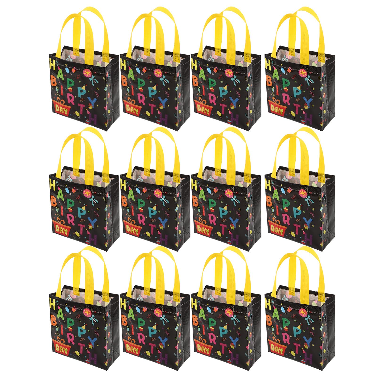 Healvian 30 Pezzi 30 Sacchetti Regalo per Feste Non Tessuto con Manico Borse Riutilizzabili per Bomboniere Compleanno Sacchetti di Stoffa Pratici per Dolci e Gadget Party