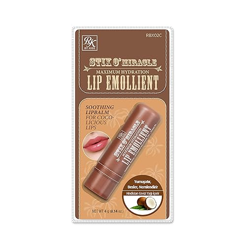 Ruby Kisses Stix O' Miracle Lip Balm, máxima hidratación labial emoliente (coco, 1 unidad)