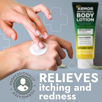 Antibacterial Body Lotion Kills 99.9% of Germs, Bacteria & Sanitizes Skin | Helps Sanitize Skin, Infused with Botanical Extracts, Fresh, Soft & Moisturized Skin, Kills 99.9% of Germs & Bacteria 4 Fl Oz