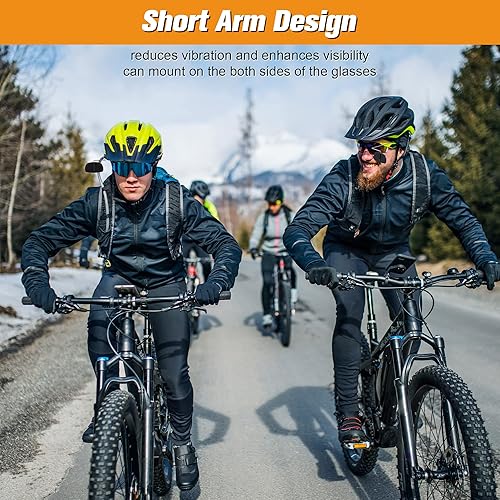 Miniatura 5 de Saillong Espejo de gafas de bicicleta de 360 grados, ajustable, ligero, para ciclismo, casco retrovisor, espejo para ciclismo (1 pieza)