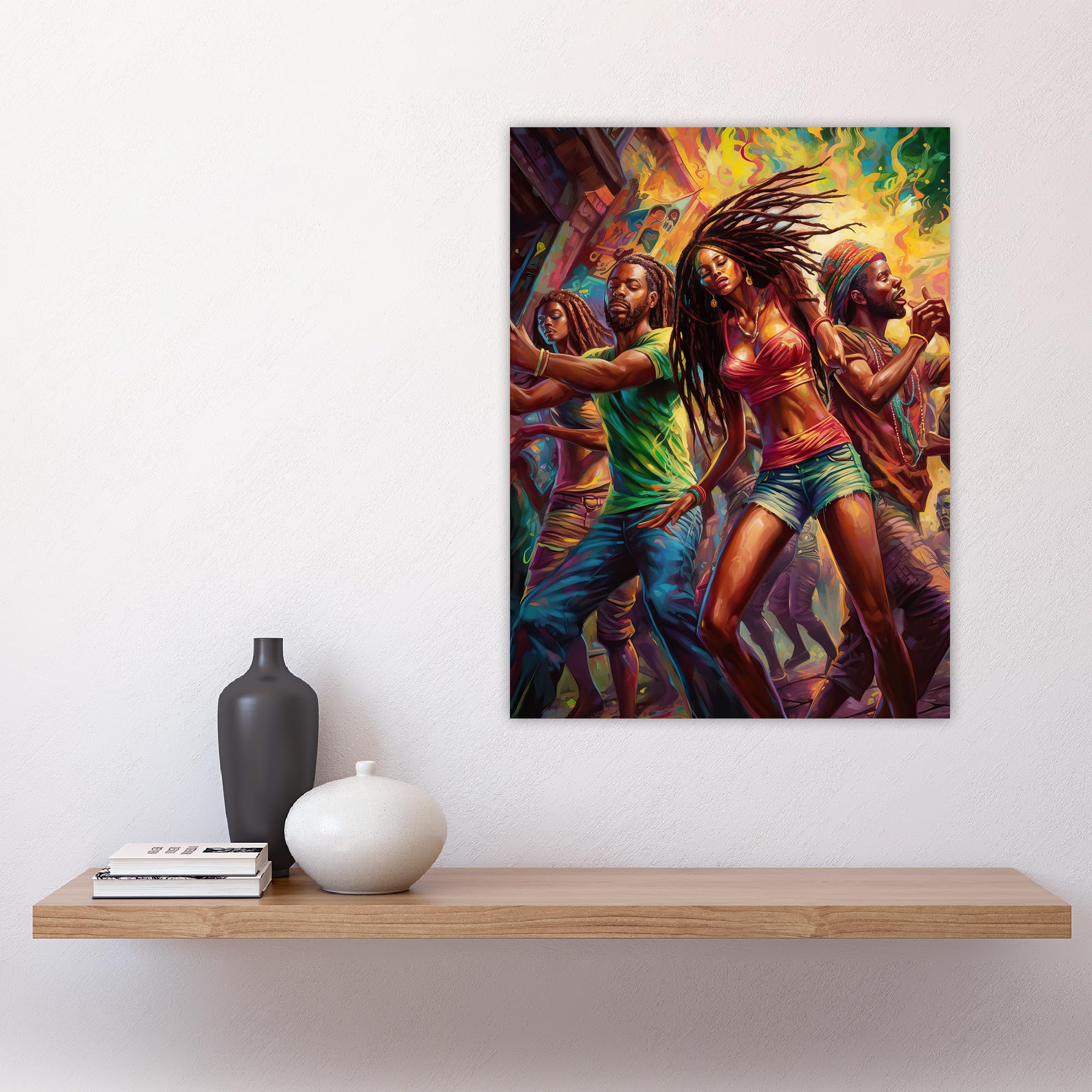 Artery8 Reggaeton Urban Latin Street Dance Reggae Music Latin American Dance Hall Painting Rhythm Body Energy Theatre Arts Artwork Large Wall Art Poster Print Thick Paper 18X24 Inch - Image 4