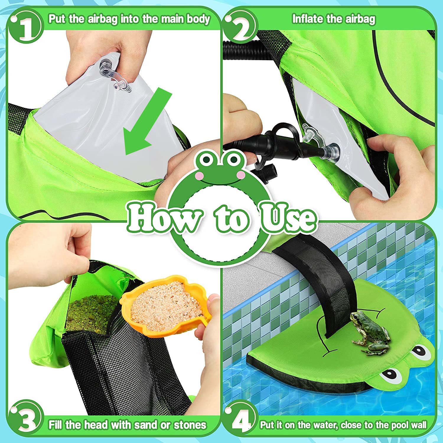 Frog Log Pool Accessory Pool Frog Escape Ramps - 2 Pack Animal Saver ...