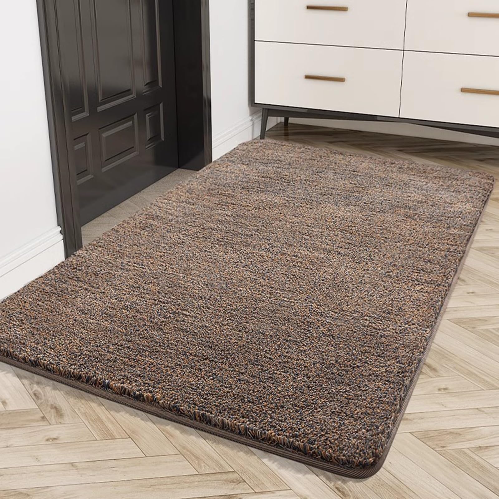 Fußmatte für den Innen- und Außenbereich, Eingangsbereich, Willkommensmatten, extra Lange rutschfeste Teppiche für doppelte Vordertür – 1,5 cm dick, 50/60/80/90 cm breit, wasserdichte Matten