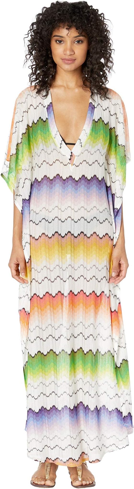 Wave Placed Print Dress Cover-Up