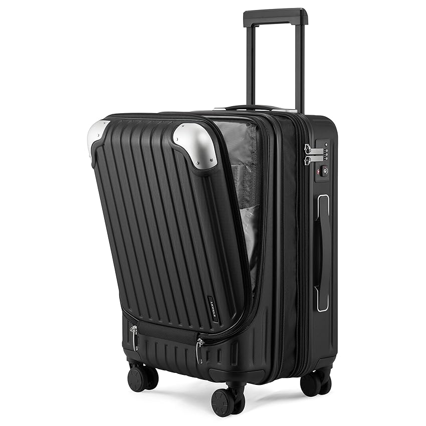 Immagine del prodotto LEVEL8 Valigia Bagaglio a Mano 55CM Espandibile Valigia Trolley Rigido Ultra Leggero in ABS+PC Valigie con Chiusura TSA e 4 Ruote Doppie Girevoli, 55x37x25CM, 42L, Nero