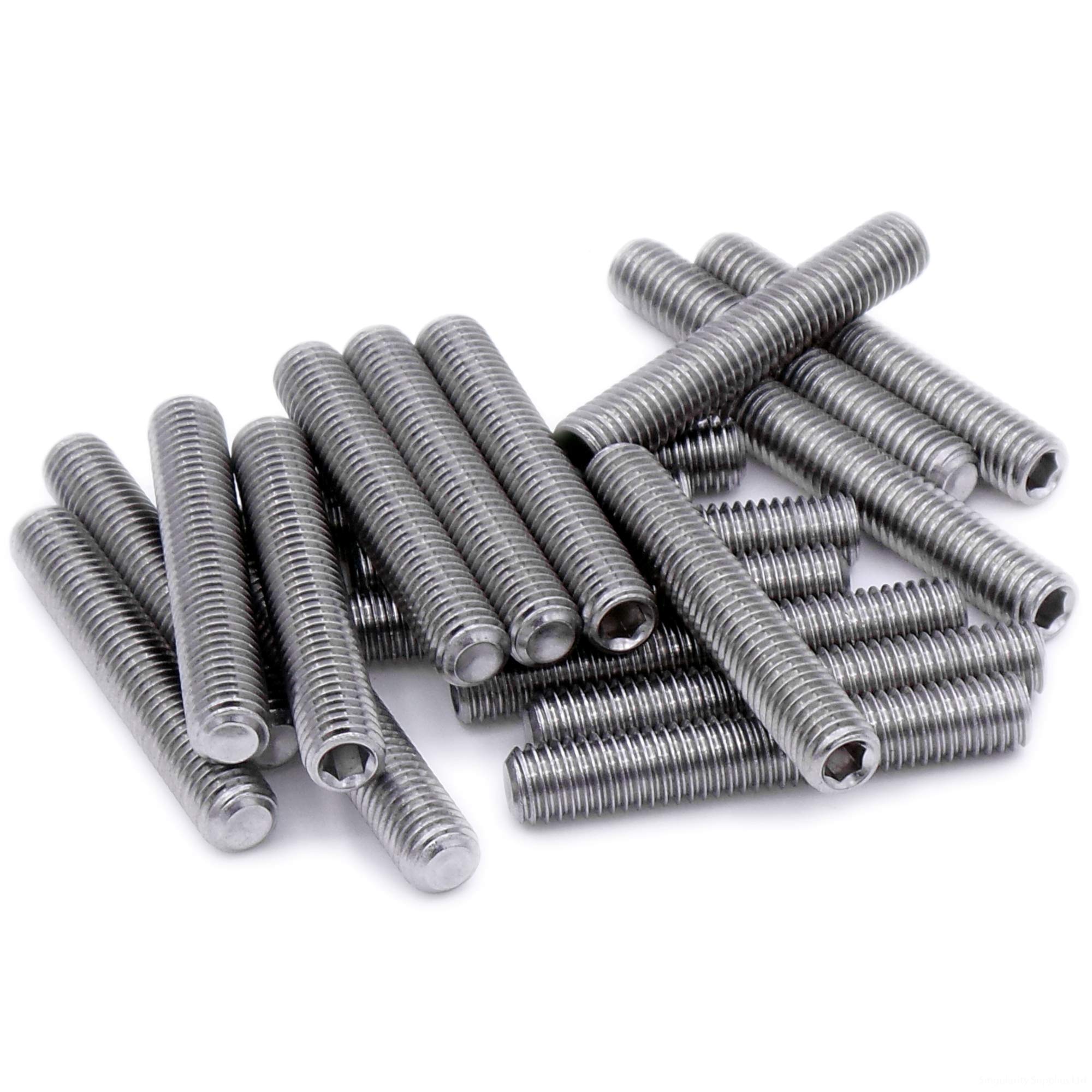 M4 (4mm x 6mm) Hex Socket Grub Screw (Cup Point) - Stainless Steel (A2) (Pack of 20)