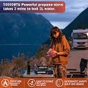 GASPOWOR 1-Burner Butane Stove included a Windshield,10000 BTU Single Burner with Carry Case, Automatic ignition Camping Stove,Portable Gas Stove,Precise Flame Control,Camp Stove for Outdoor Cooking gallery image