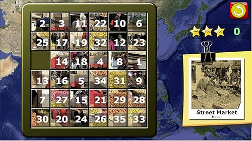 Mundo da criança Slide Puzzle - forma 15 praças místico reorganizando mosaico jogo para crianças mai