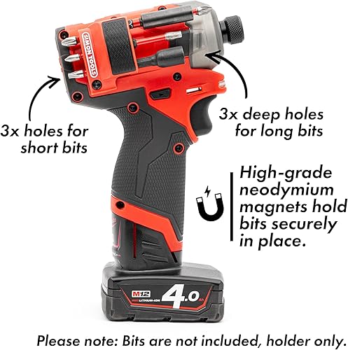 Miniatura 4 de Soporte magnético para brocas Milwaukee M12 Impact Driver & Drill - Milwaukee Bit Holder para M12