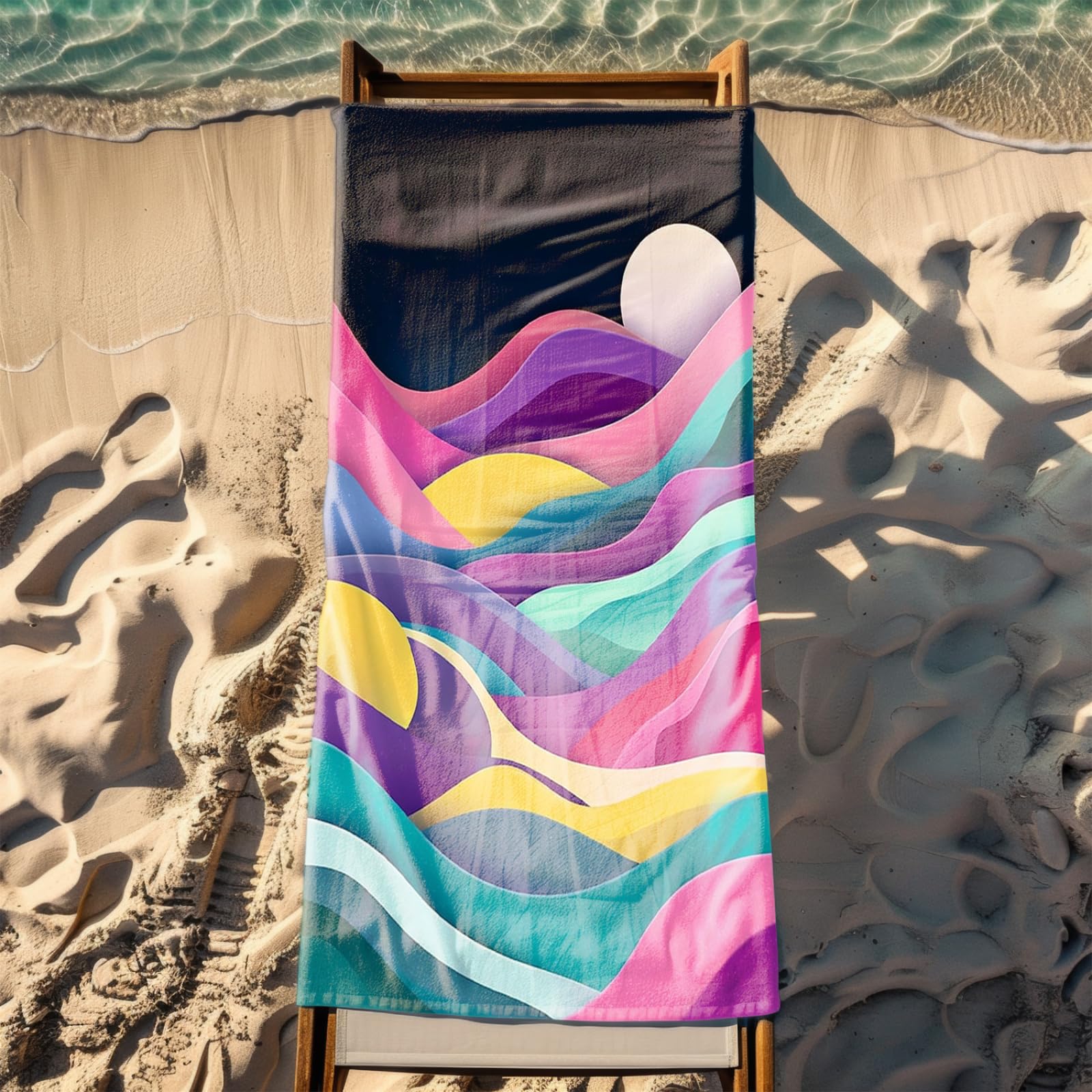 Telo Mare Microfibra Grande 200X200 Verde Chiaro Astratto Telo da Mare Matrimoniale Xxl,Ad Asciugatura Rapida, Telo Bagno Senza Sabbia,Spiaggia, Campeggio, Escursionismo, Picnic