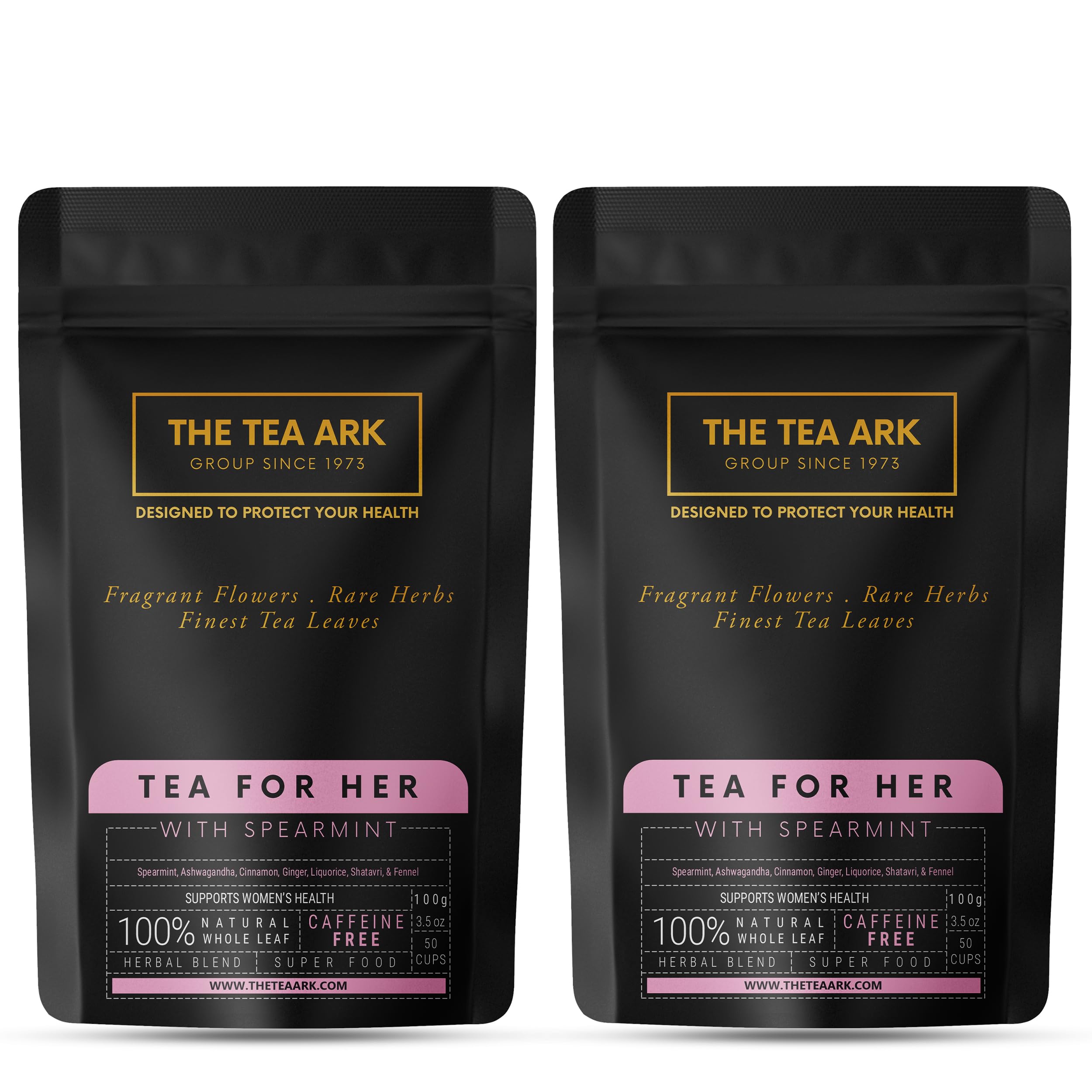 The Tea Ark Spearmint Tea for PCOS PCOD, Herbal Tea for Women with (Shatavari & Fennel) Caffeine Free, Hormonal Balance, Reduce Unwanted Hair, Clear Acne (50 Cups),100g Pouch(2 Pack) (B0BB9PFC88) Amazon Price History, Amazon Price Tracker