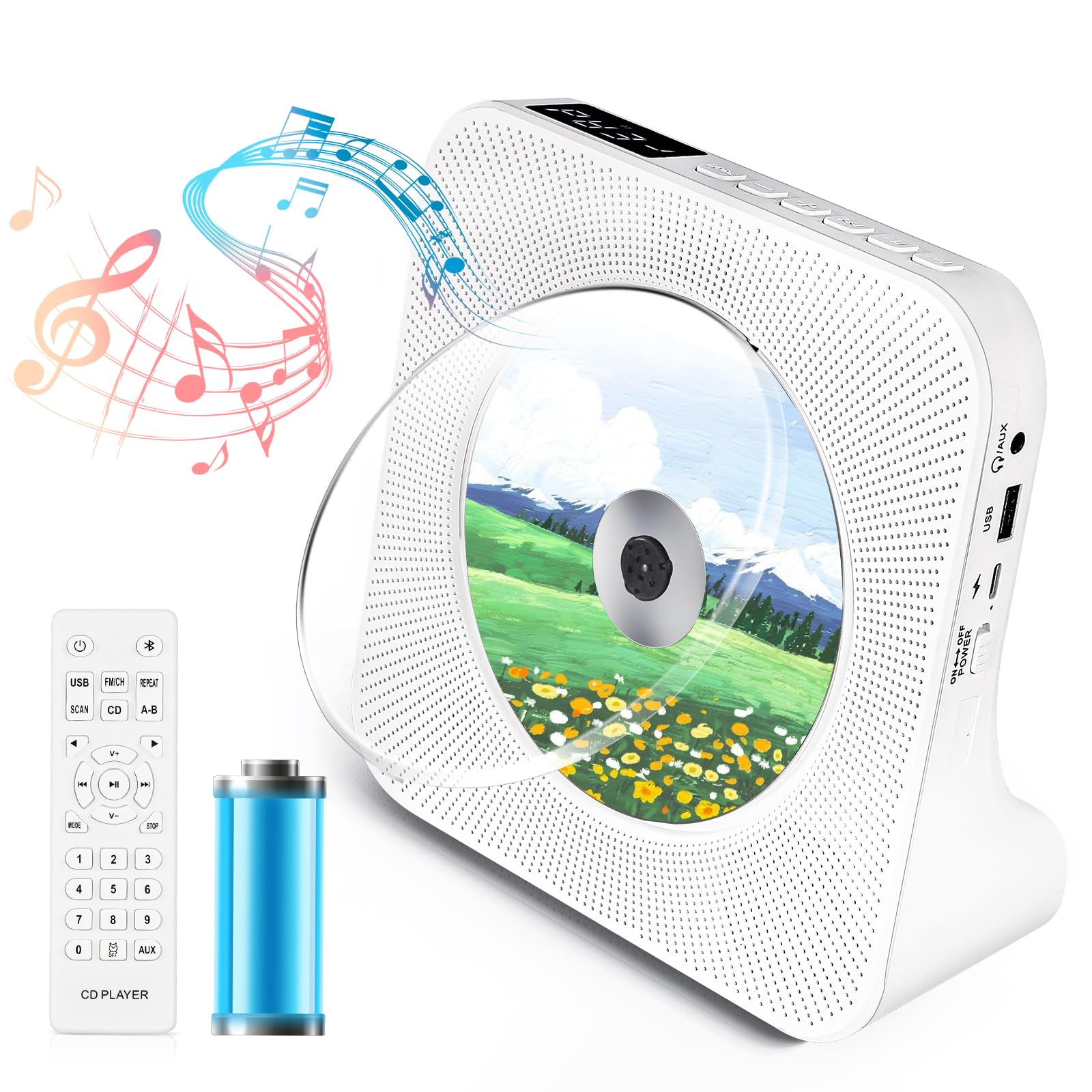 Amazon.co.jp: CDプレーヤー 卓上 LINE/USB/AUXモード A-Bリピート