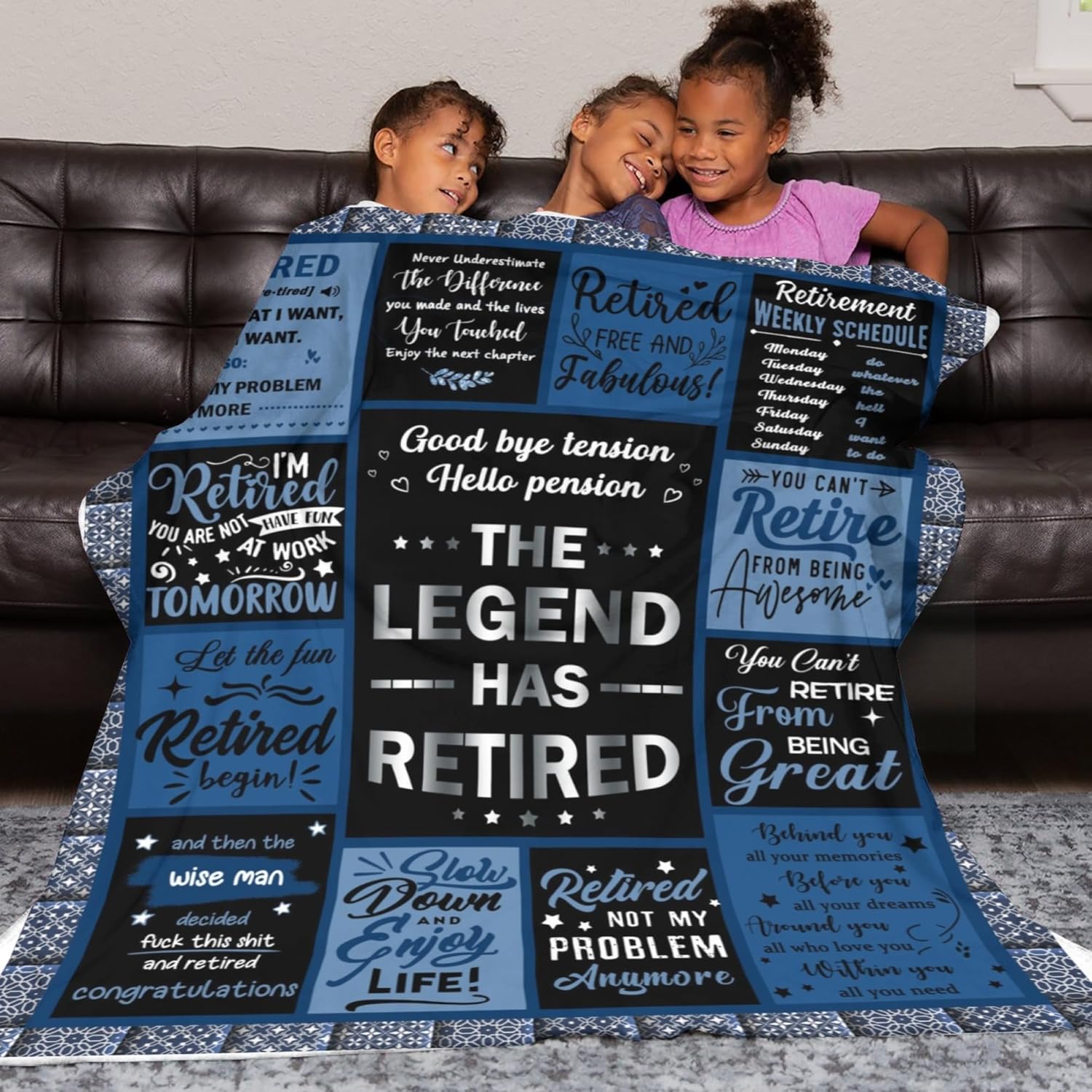Retirement Gifts for Men 2026, Retirement Blanket Gifts for Men, Best Retirement Gifts Ideas, Coworker Leaving Gift Retired Throw Blankets 50"X60" - Image 4