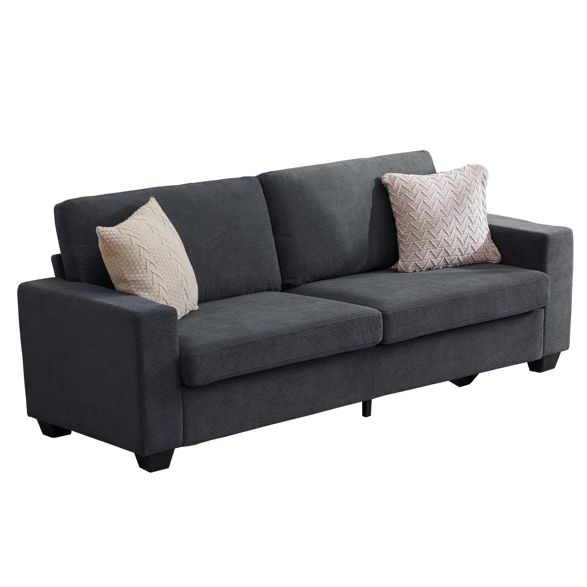 GarveeHome 83 in Love Seat with Deep Upholstered Seats, Comfy Corduroy 2 Seater Sofa Couch with Washable Cover and Wide Armrest, Small Couch for