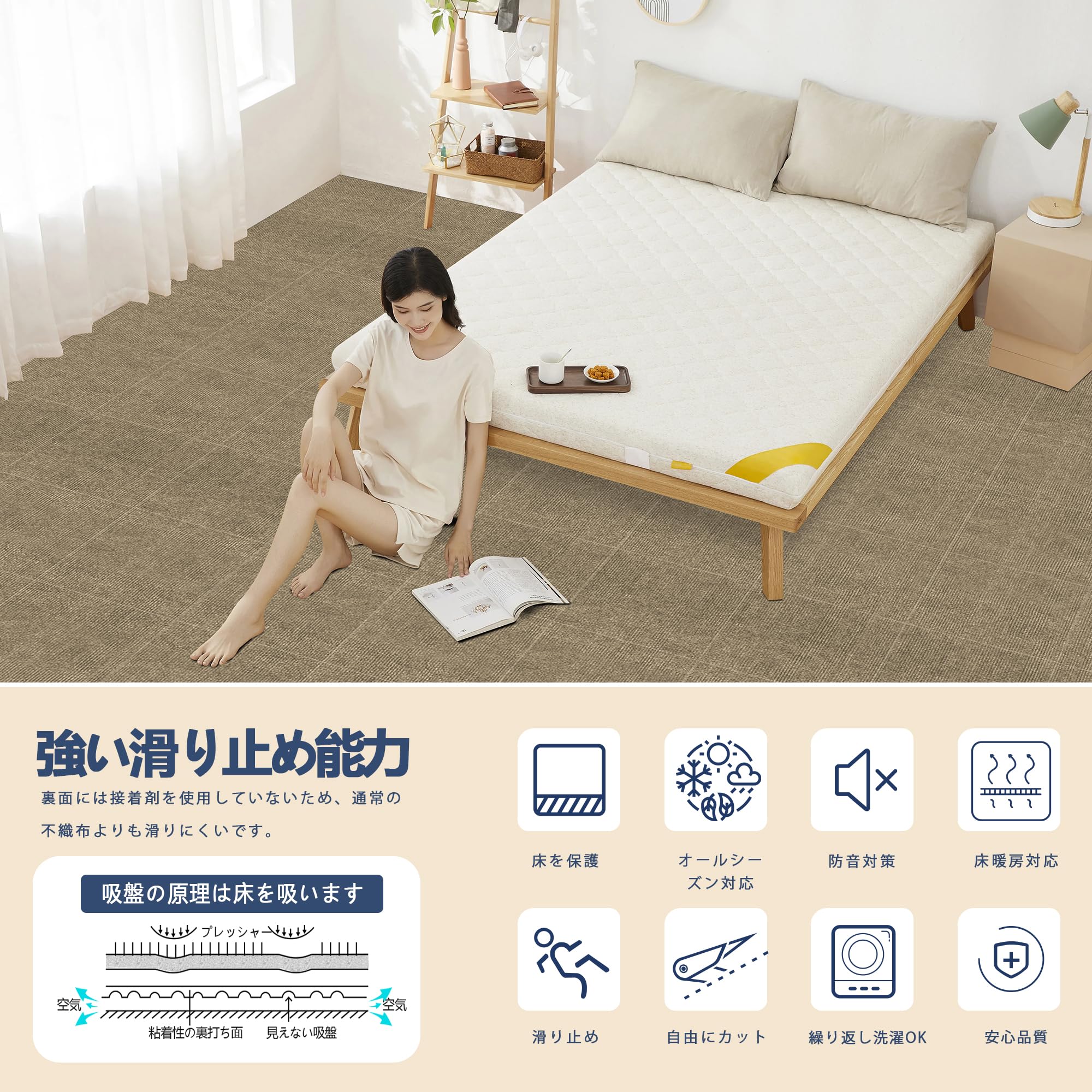 Amazon | 【Amazon 限定ブランド】タイルマット UOUOMI