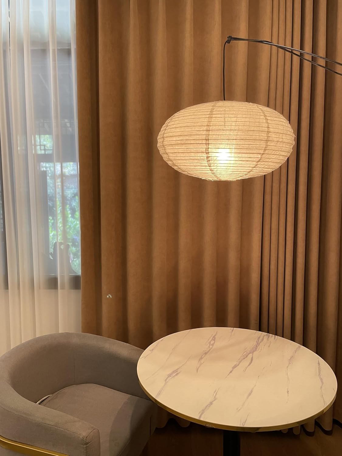 19.69(50cm) Oval Fabric lampshade,Burlap Lamp Handmade Linen Pendant Light Shade for minimalist,Home decoration: Bedroom, Study, Living Room, Weddings and Birthday Parties