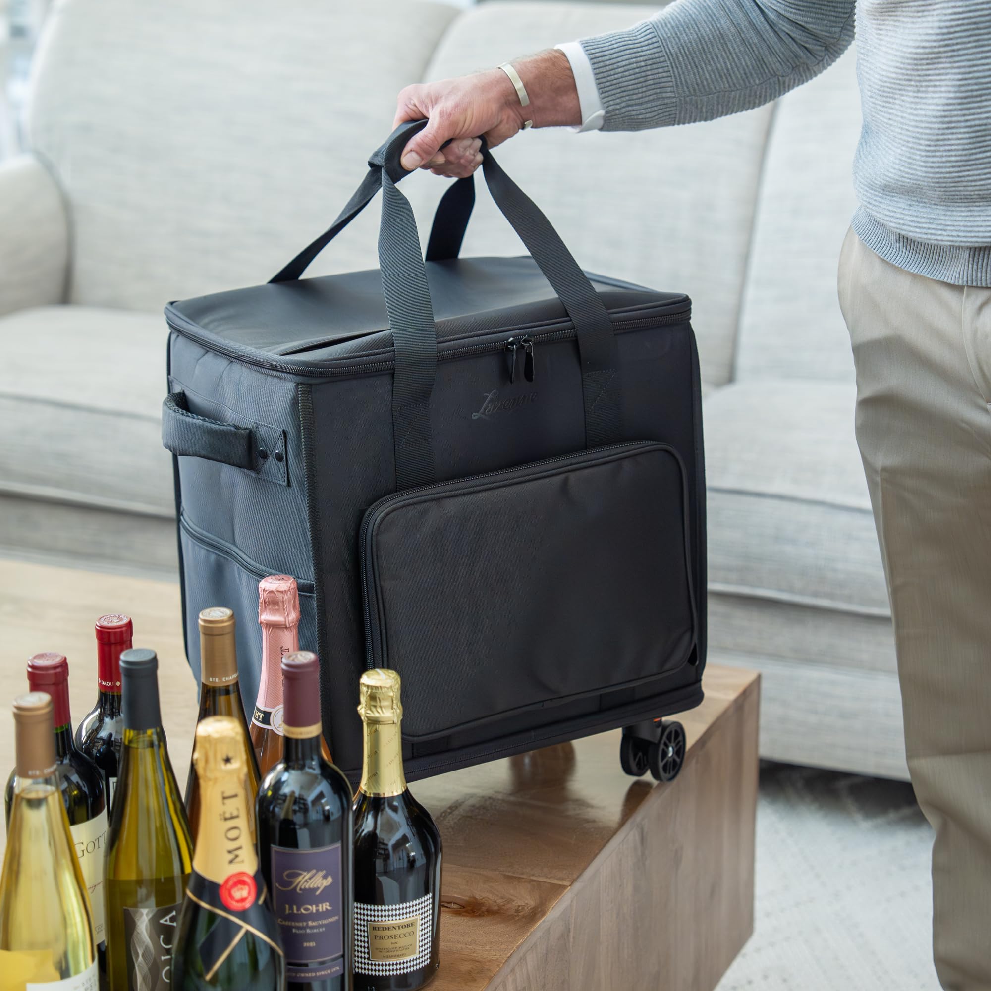 Sac Isotherme Bouteille Vin - Sac de Voyage pour Bouteilles de Vin - Porte Bouteille Vin pour Professionnel et Amateur