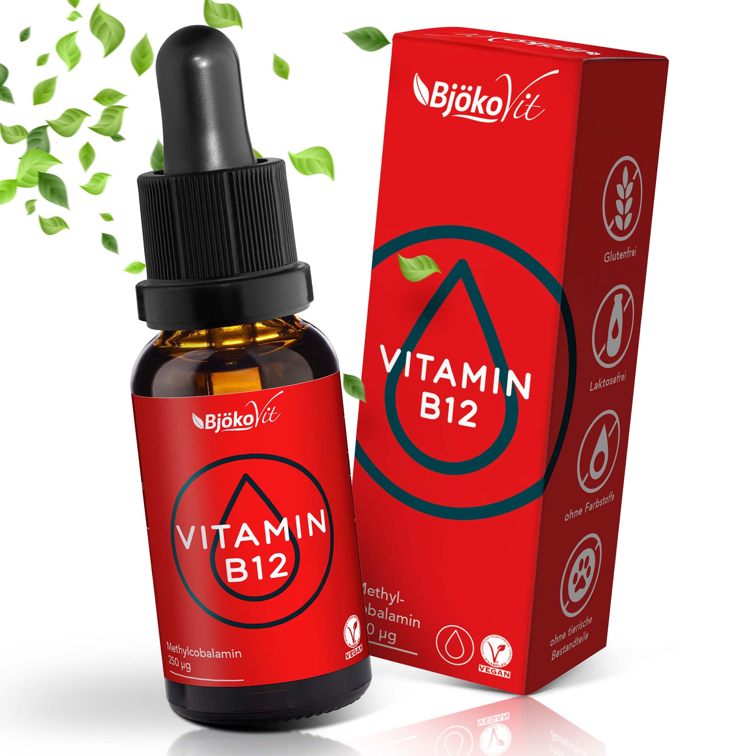 BjökoVit Vitamin B12 VEGAN Tropfen – Hochdosiert, alkoholfrei