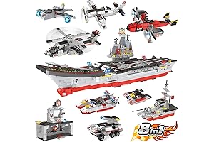 wishalife City War Military Aircraft Carrier Building Set