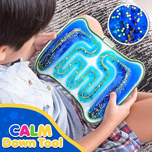 Miniatura 5 de Juguetes sensoriales esponjosos para niños  Juguete sensorial de tubo lleno de colorido Goo, purpurina, herramienta calmante para autismo, ansiedad,