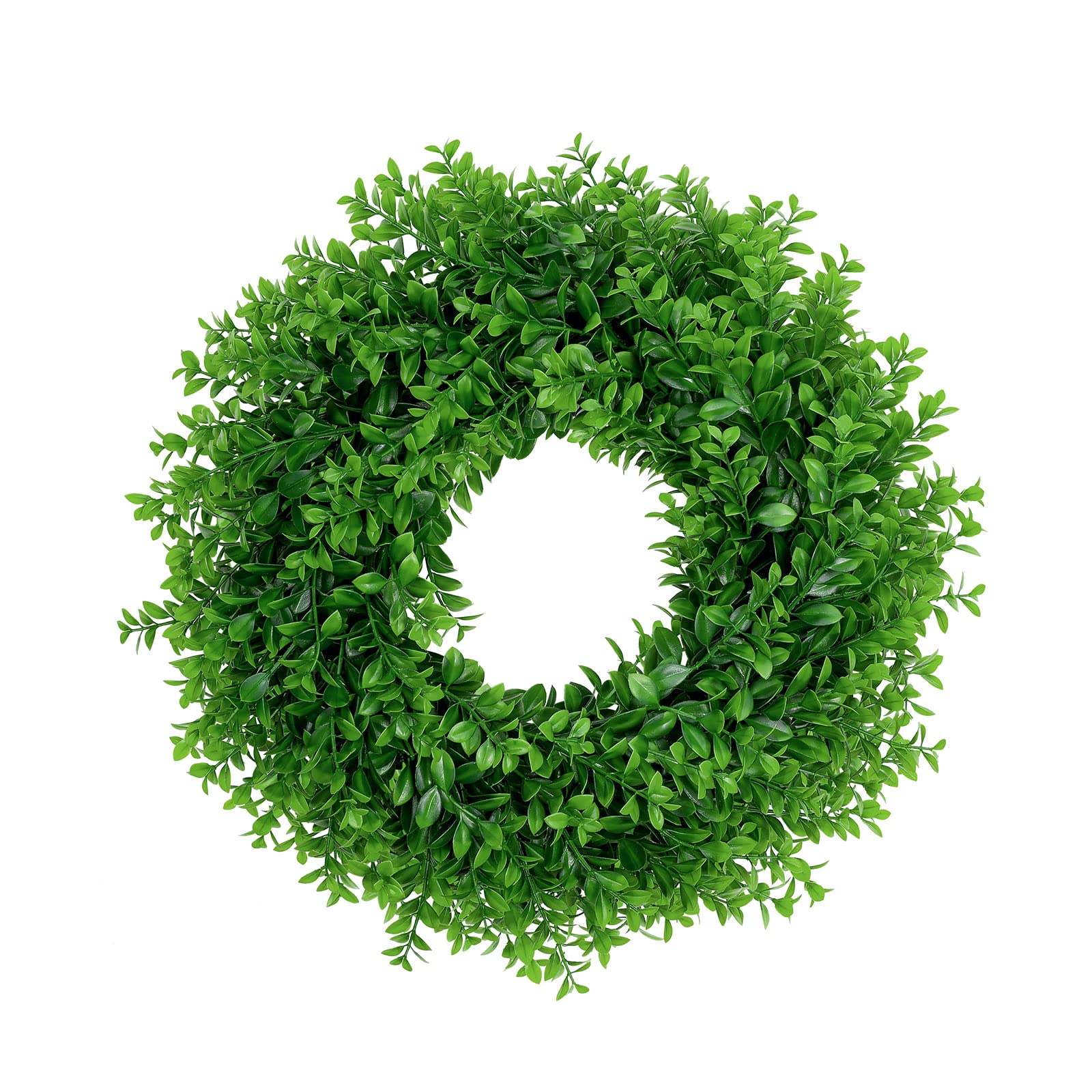 Couronne artificielle de buis 60 cm ultra dense pour décoration de fenêtre rustique