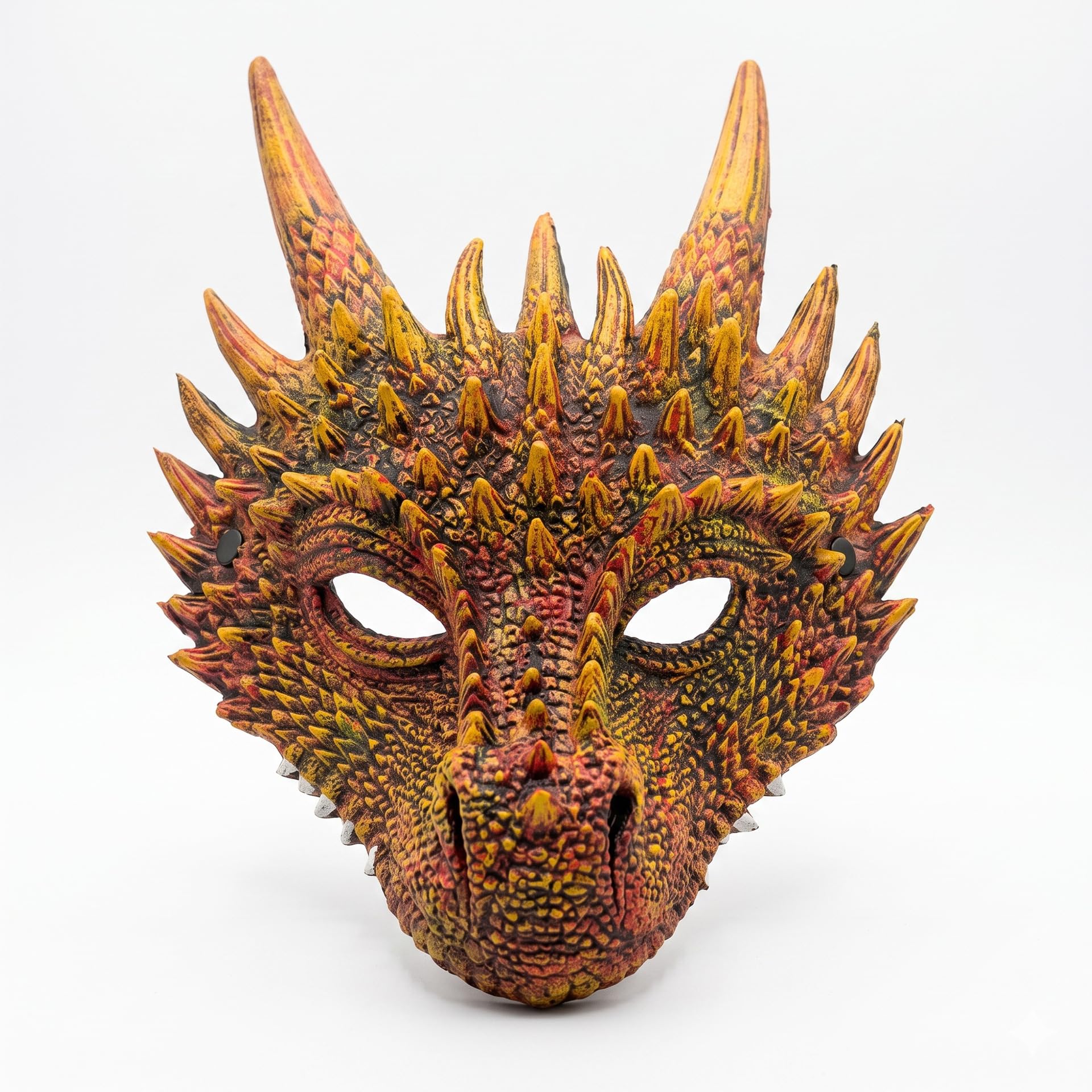 Dragon Mask for Halloween Cosplay, Realistic Scaly Mask with Elastic Strap