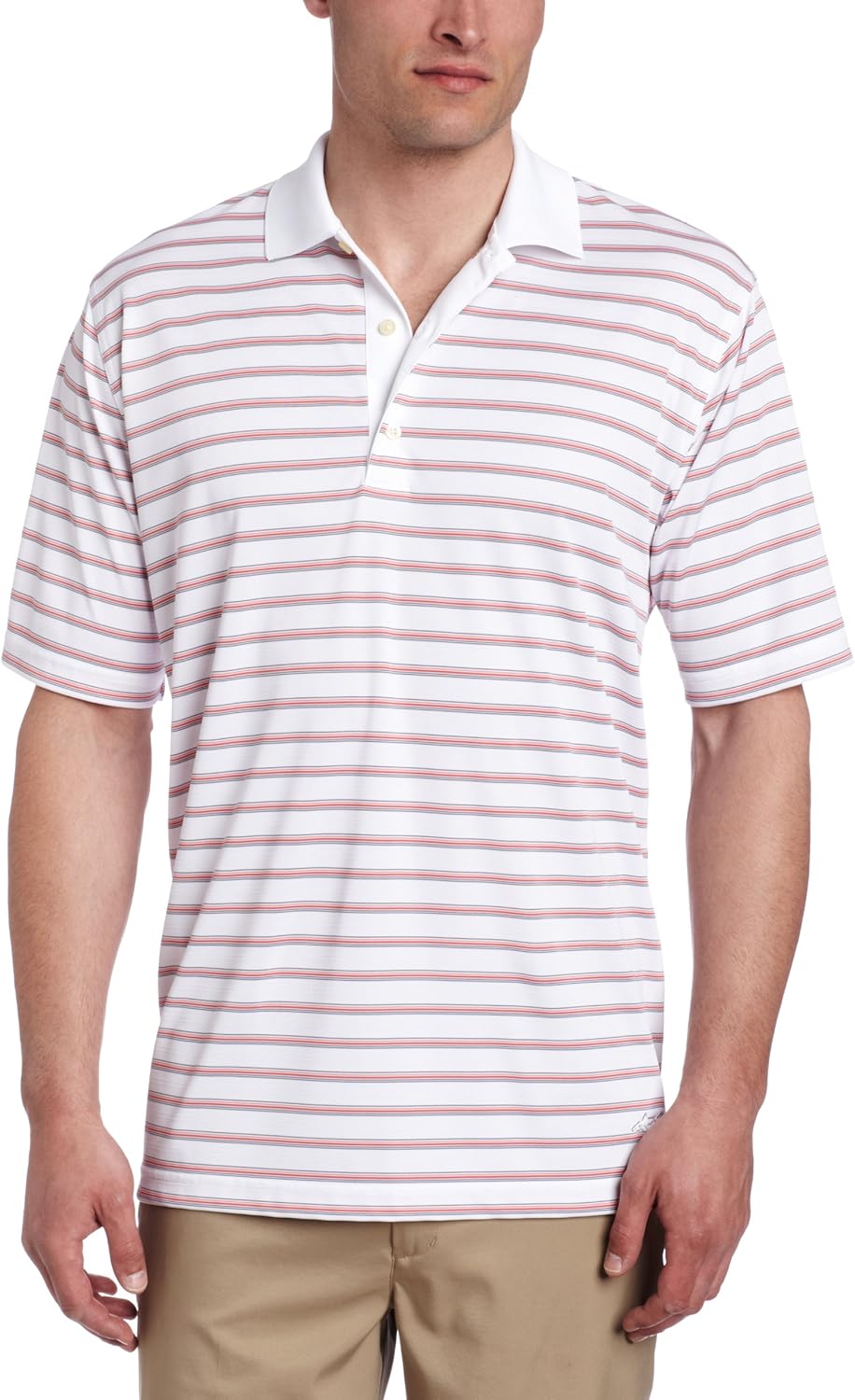Greg Norman Collection Men's ML75 Textured Stripe Polo