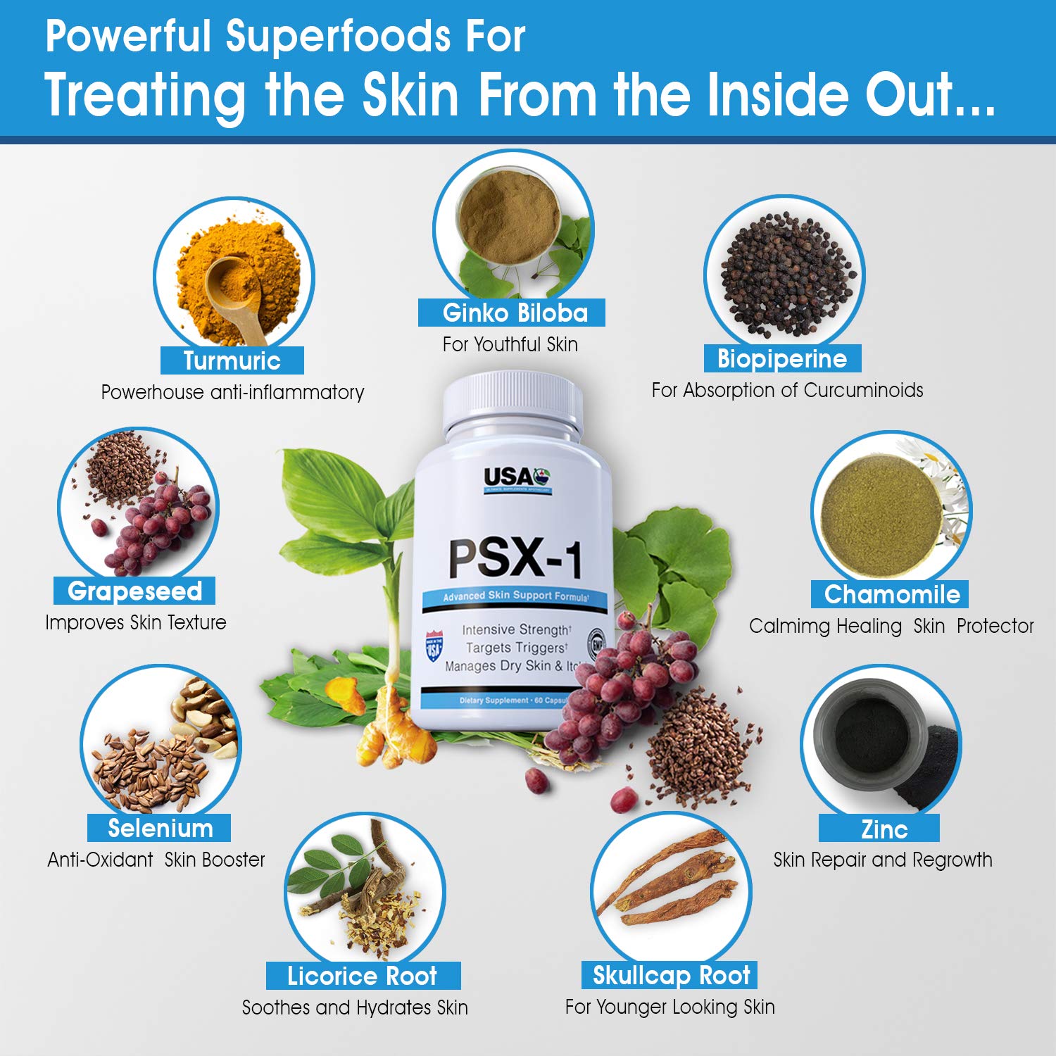 Ultimate Supplements Apothecary PSX1, Advanced Skin Support Formula