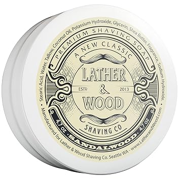 Lather & Wood Shaving Soap - Sandalwood - Simply The