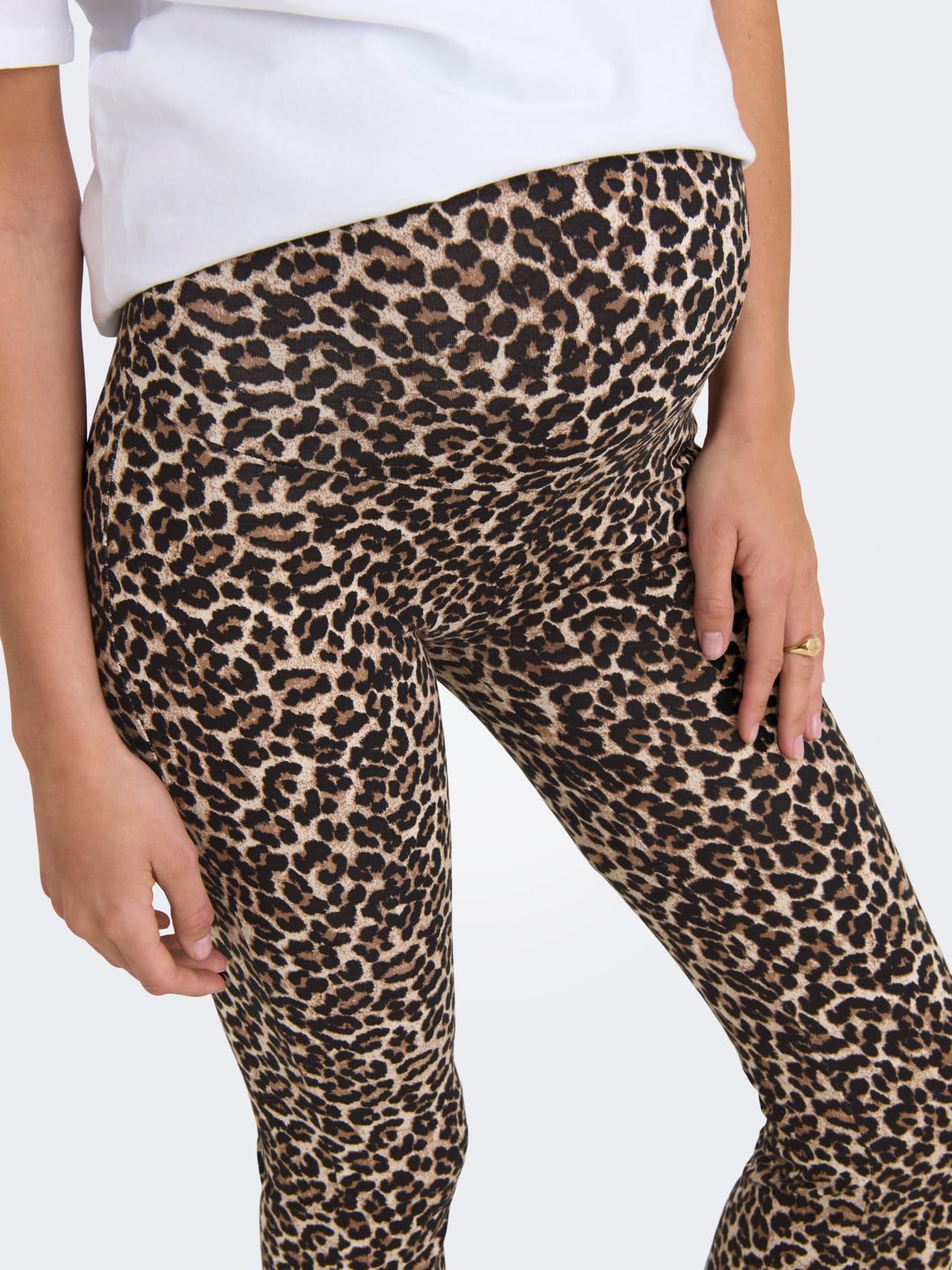 ONLY MATERNITY Olmlovely Leo Flared Pant 2 Pack Noos, Nero, L
