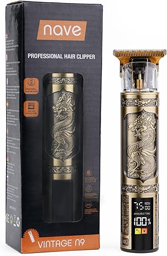 Nave Recortadora de barba y cortapelos para hombres, maquinilla de afeitar eléctrica inalámbrica y recargable para cuerpo, cabello, barba y bigote,