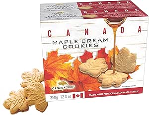 CANADA TRUE Maple Cream Cookies, 24 per pack 100% Real Canadian Maple Syrup/350 g/12.3 oz (350 grams, 1, count)