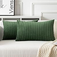 Vista 78 de UGASA - Fundas de almohada decorativas de terciopelo suave y sólidas de Navidad para sala de estar/sofá, 16 x 16 pulgadas, 2 unidades, color burdeos