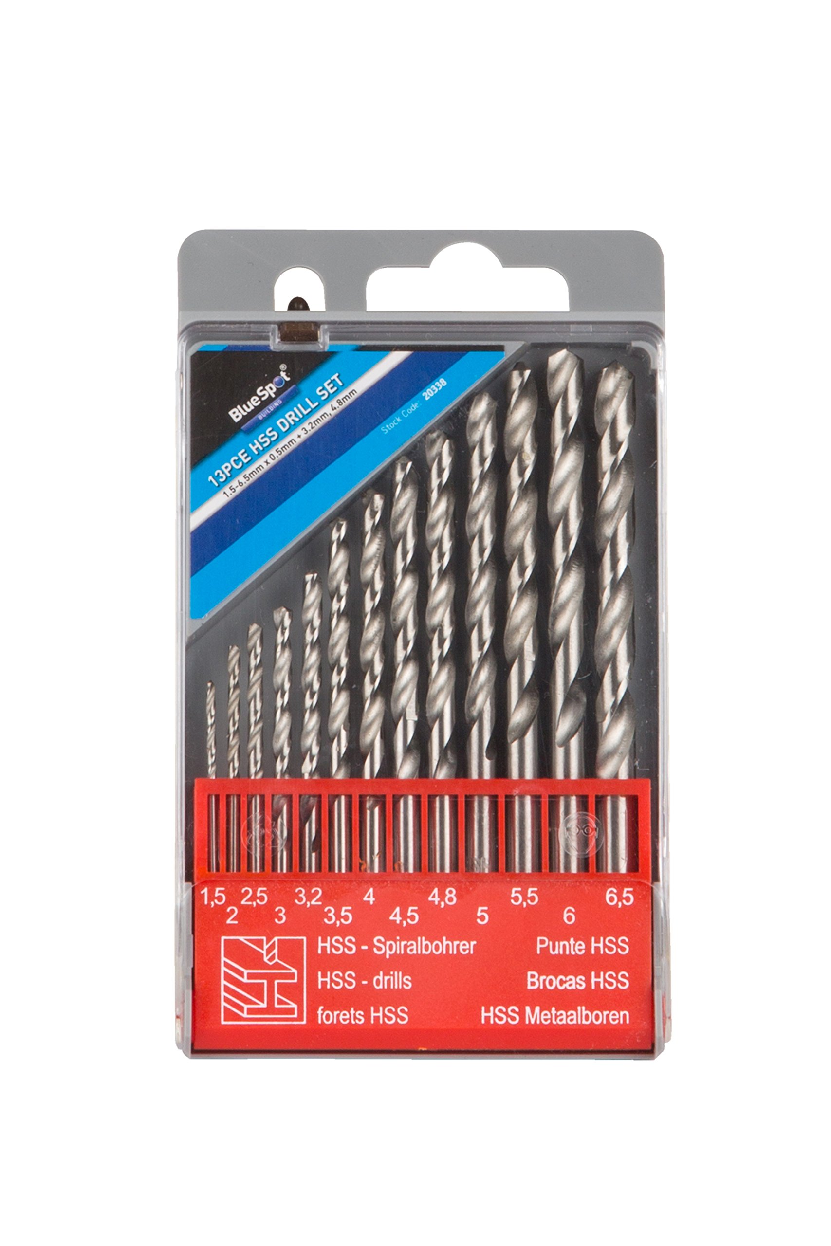 BlueSpot 13 PCE Half Ground HSS Drill Set (1.5mm - 6.5mm), 1 - Pack - Image 3