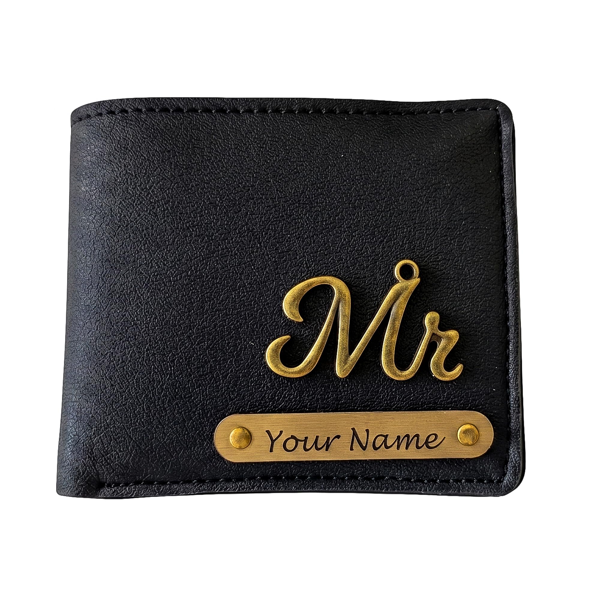 THE Signature Touch Personalised Gift for Man Custom Name & Charm Leather Wallet for Men (Premium Black)-picture-37